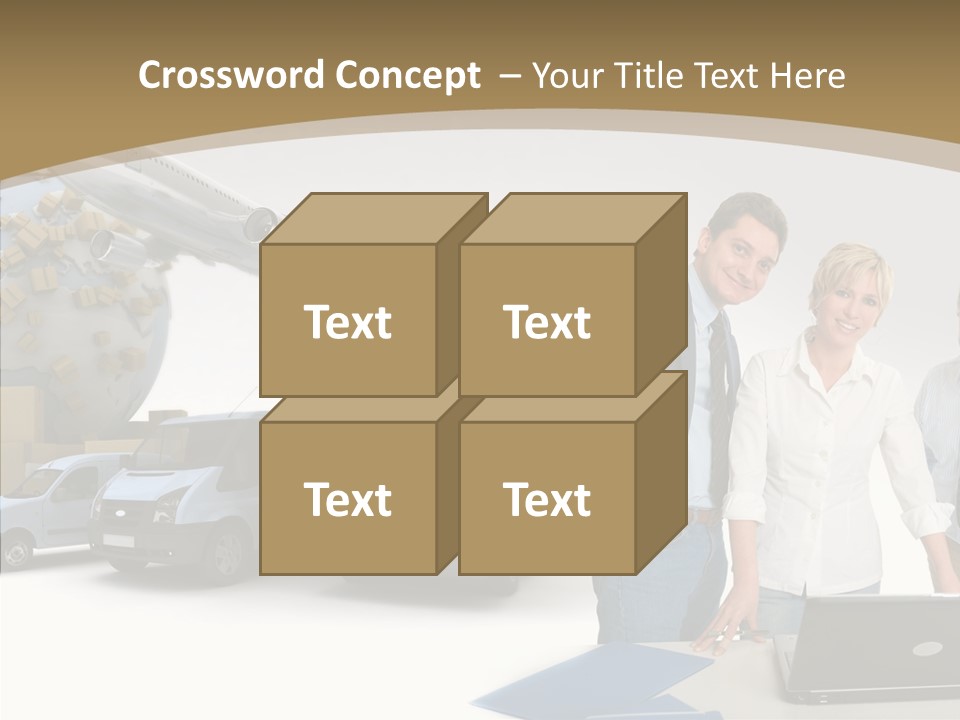 Follow Up Cardboard Box Air PowerPoint Template