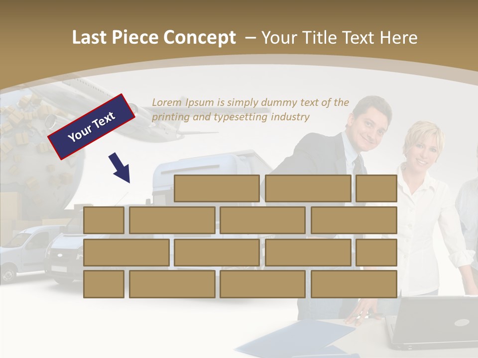 Follow Up Cardboard Box Air PowerPoint Template