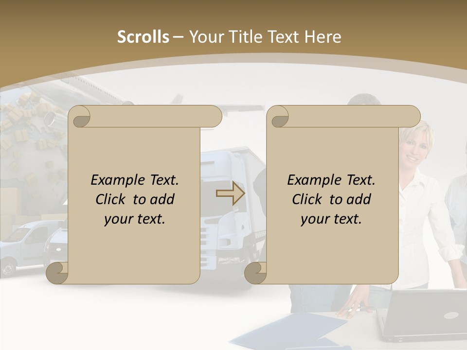 Follow Up Cardboard Box Air PowerPoint Template