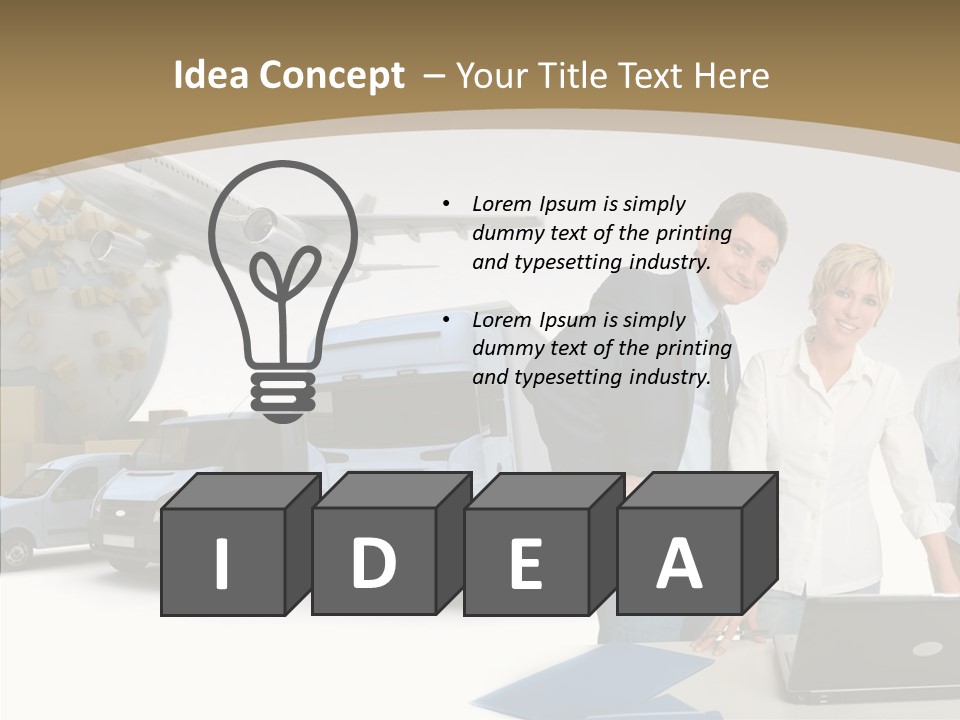 Follow Up Cardboard Box Air PowerPoint Template