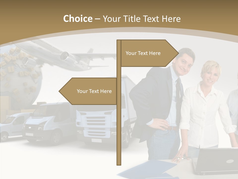 Follow Up Cardboard Box Air PowerPoint Template