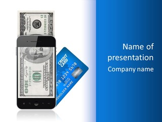 Front View Abstract Dollar PowerPoint Template