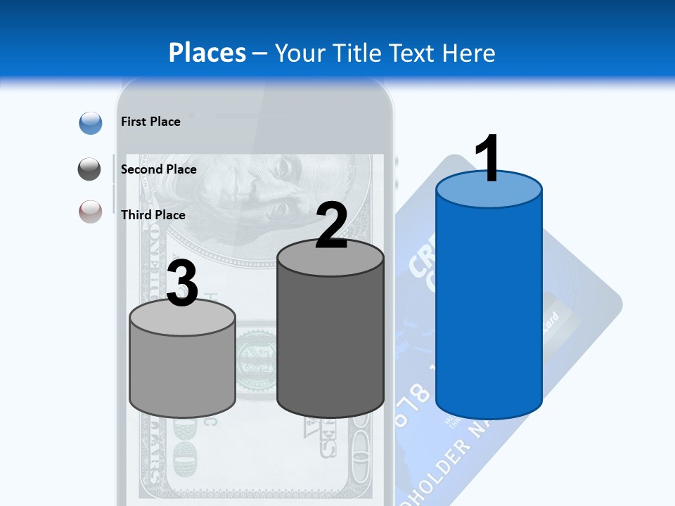 Front View Abstract Dollar PowerPoint Template