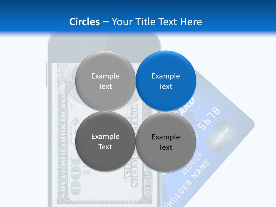Front View Abstract Dollar PowerPoint Template