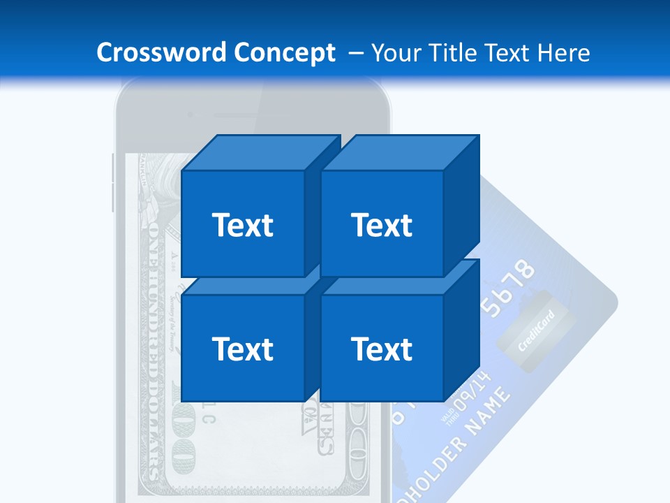 Front View Abstract Dollar PowerPoint Template