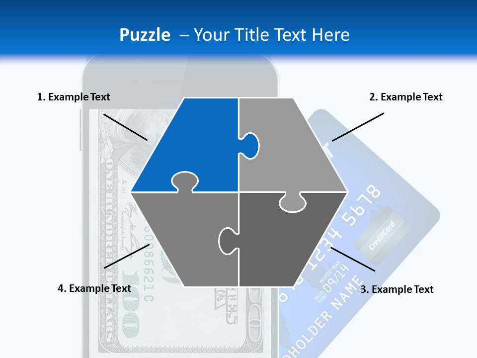 Front View Abstract Dollar PowerPoint Template