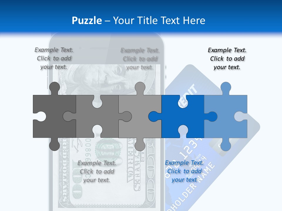 Front View Abstract Dollar PowerPoint Template