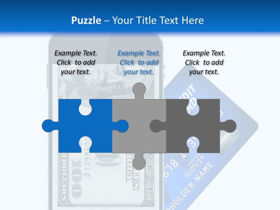 Front View Abstract Dollar PowerPoint Template