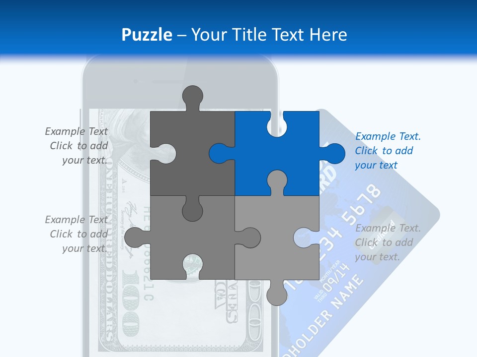 Front View Abstract Dollar PowerPoint Template