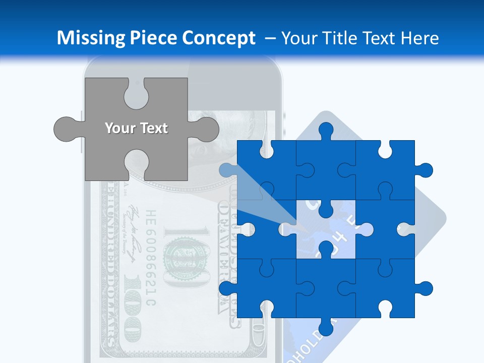 Front View Abstract Dollar PowerPoint Template