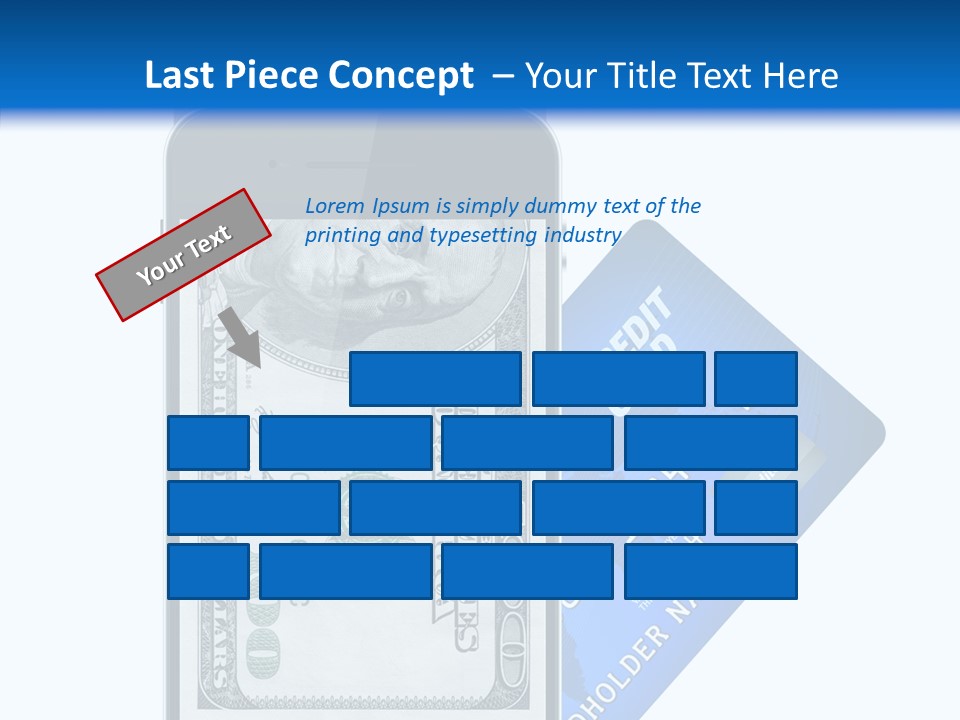 Front View Abstract Dollar PowerPoint Template
