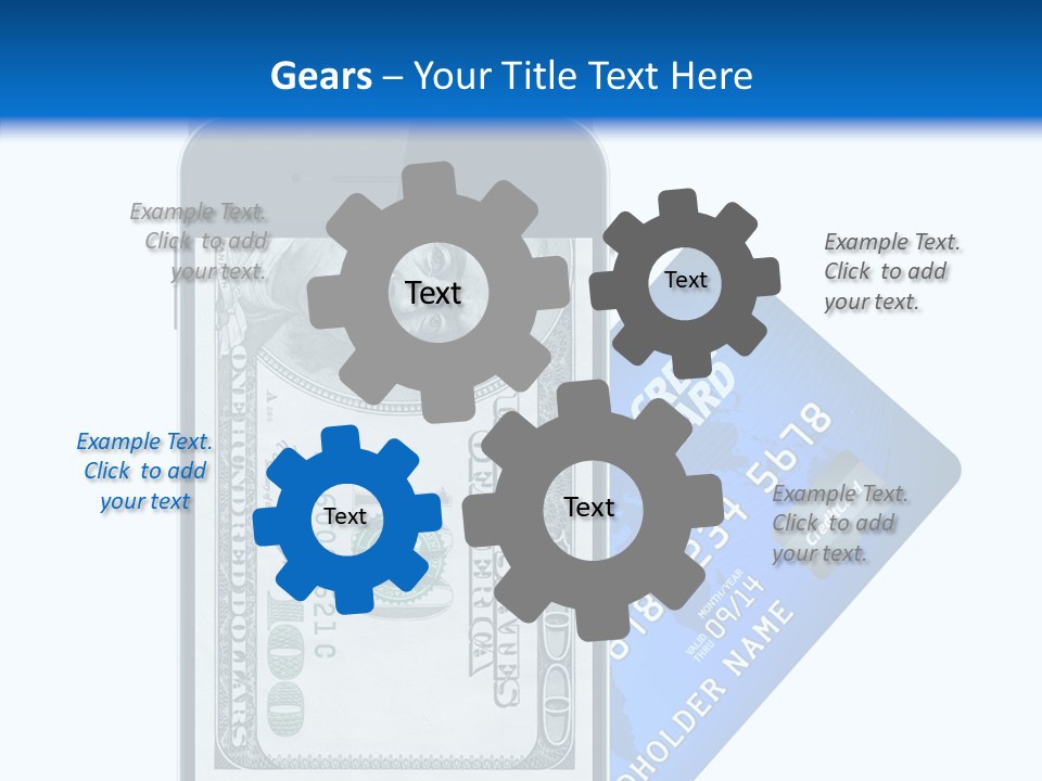 Front View Abstract Dollar PowerPoint Template
