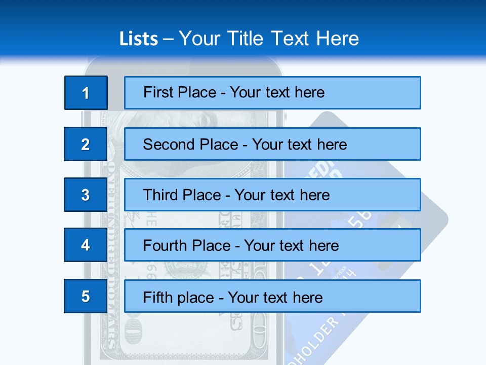Front View Abstract Dollar PowerPoint Template