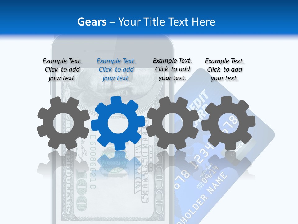 Front View Abstract Dollar PowerPoint Template