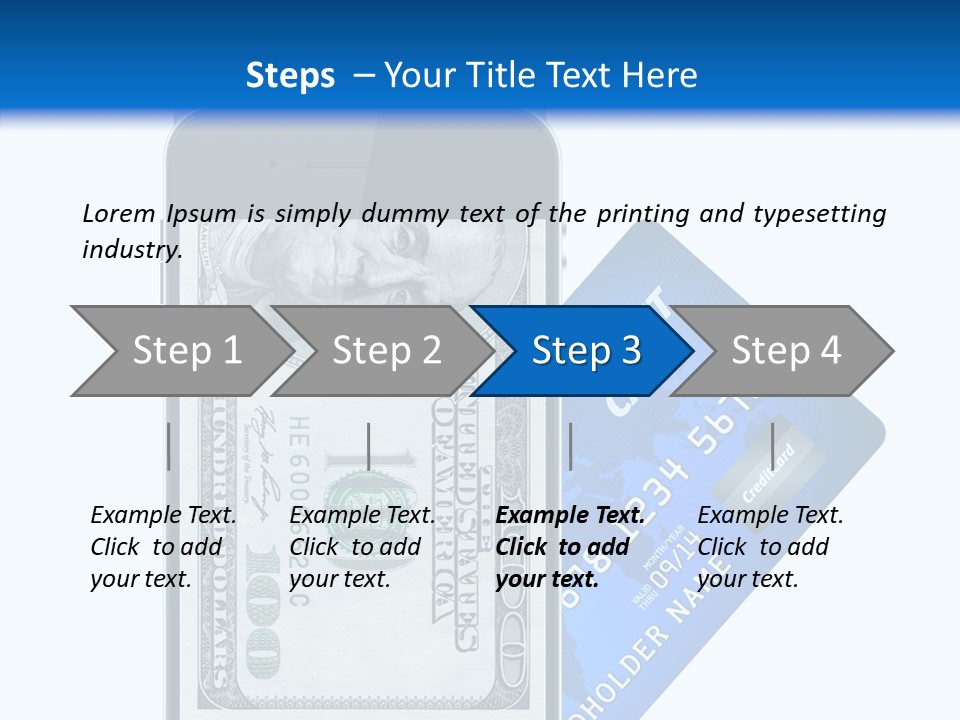 Front View Abstract Dollar PowerPoint Template