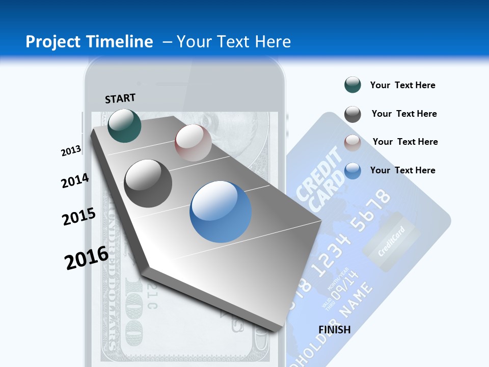 Front View Abstract Dollar PowerPoint Template