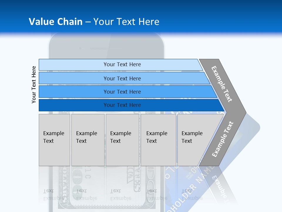 Front View Abstract Dollar PowerPoint Template