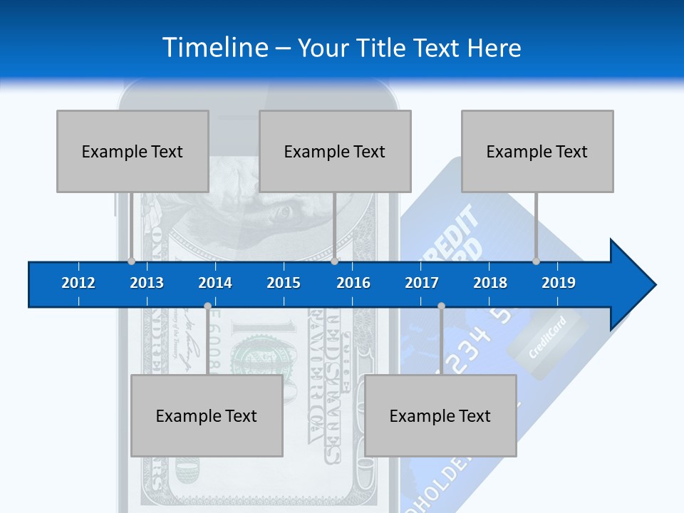 Front View Abstract Dollar PowerPoint Template