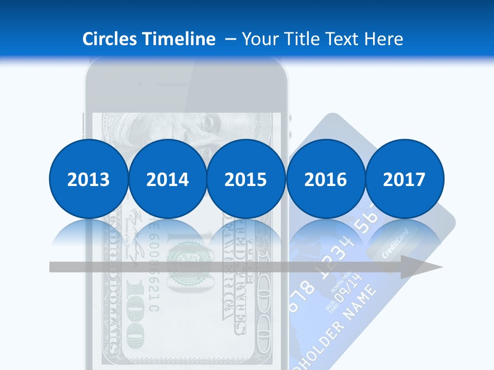 Front View Abstract Dollar PowerPoint Template