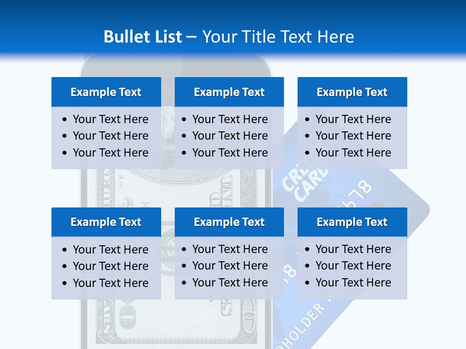 Front View Abstract Dollar PowerPoint Template