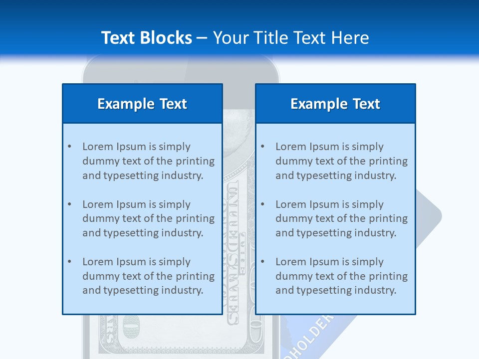 Front View Abstract Dollar PowerPoint Template
