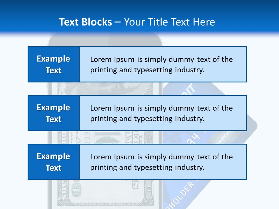 Front View Abstract Dollar PowerPoint Template