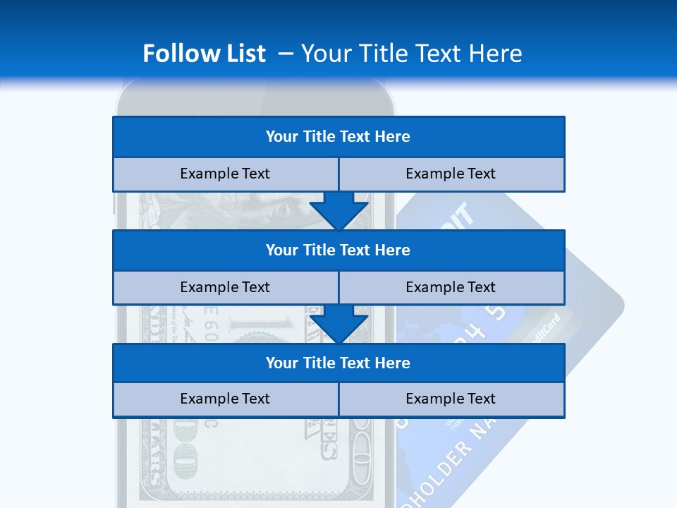 Front View Abstract Dollar PowerPoint Template