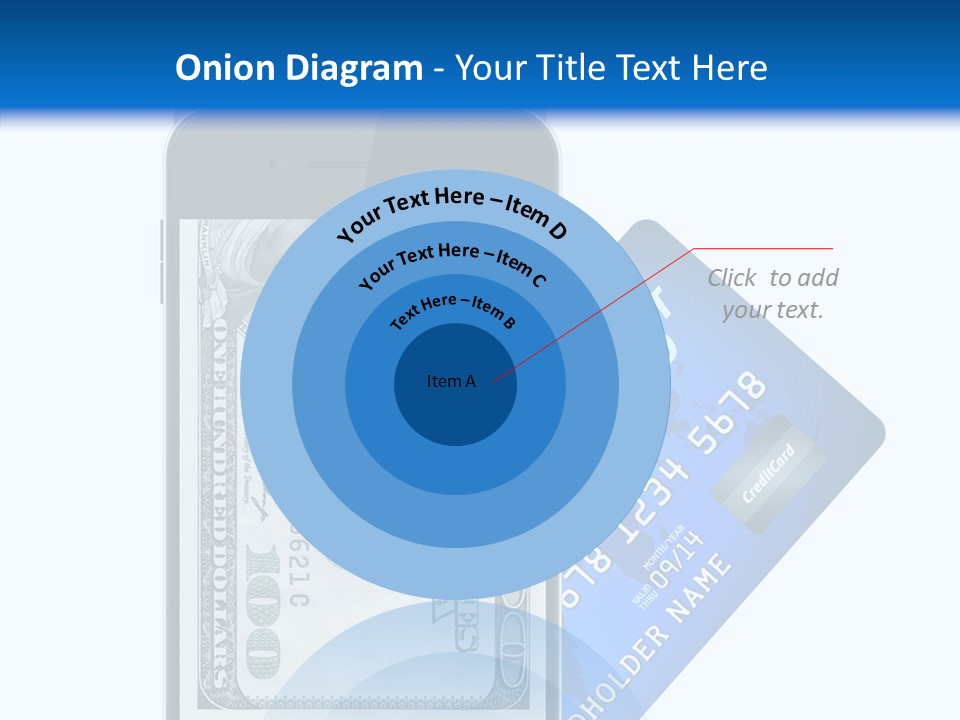 Front View Abstract Dollar PowerPoint Template