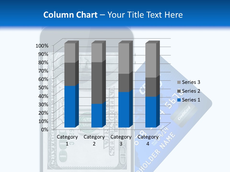 Front View Abstract Dollar PowerPoint Template