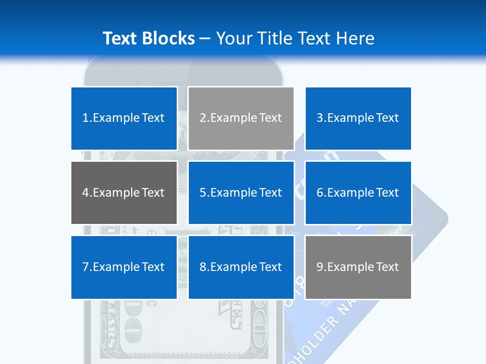 Front View Abstract Dollar PowerPoint Template