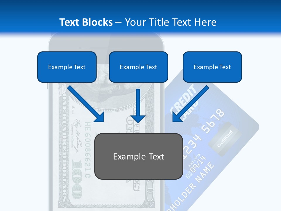 Front View Abstract Dollar PowerPoint Template