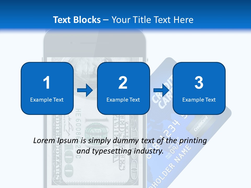 Front View Abstract Dollar PowerPoint Template
