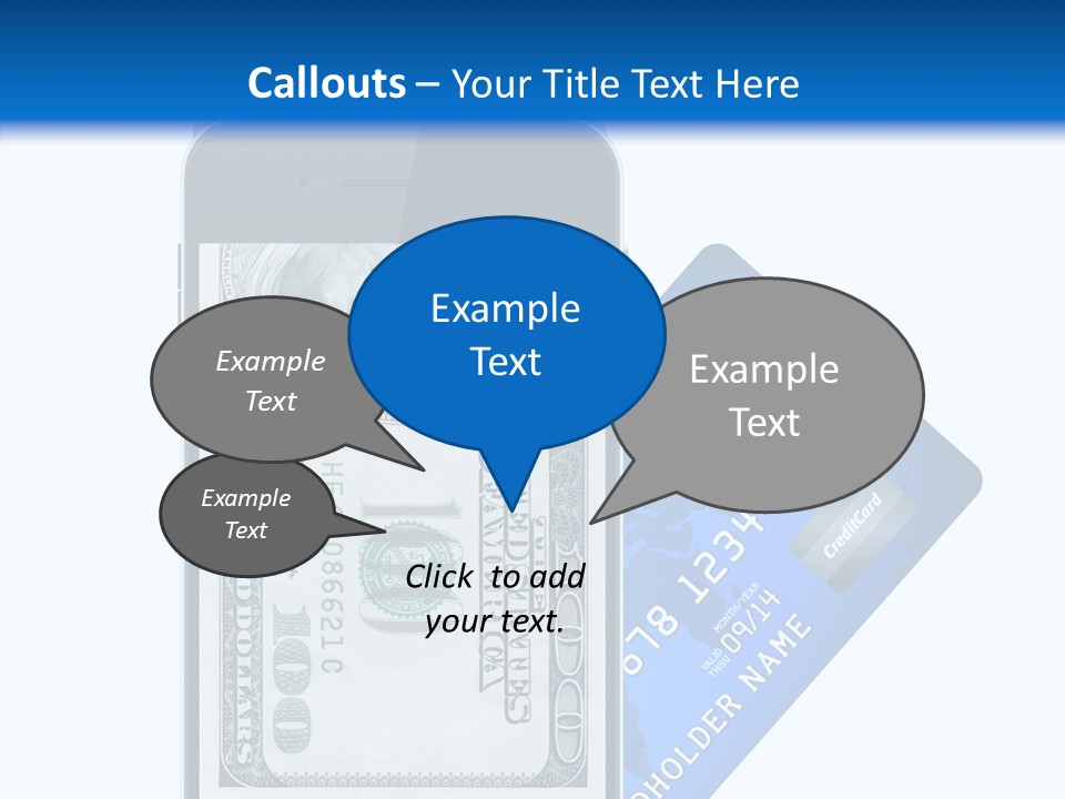 Front View Abstract Dollar PowerPoint Template