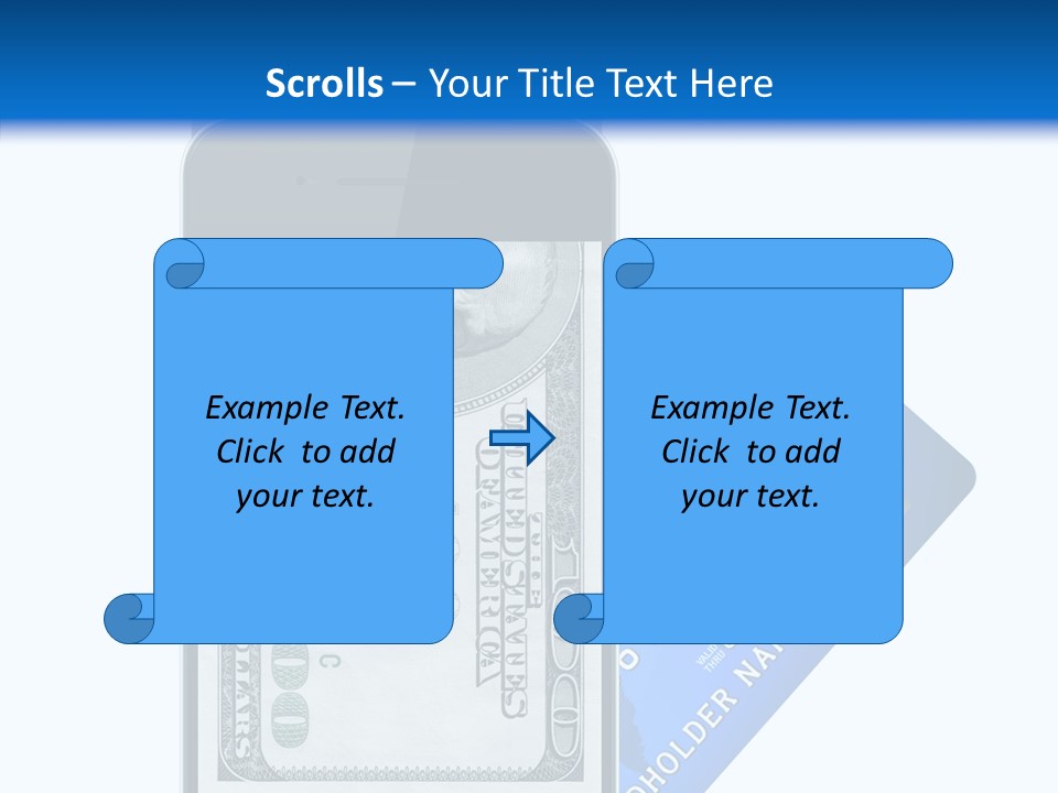 Front View Abstract Dollar PowerPoint Template