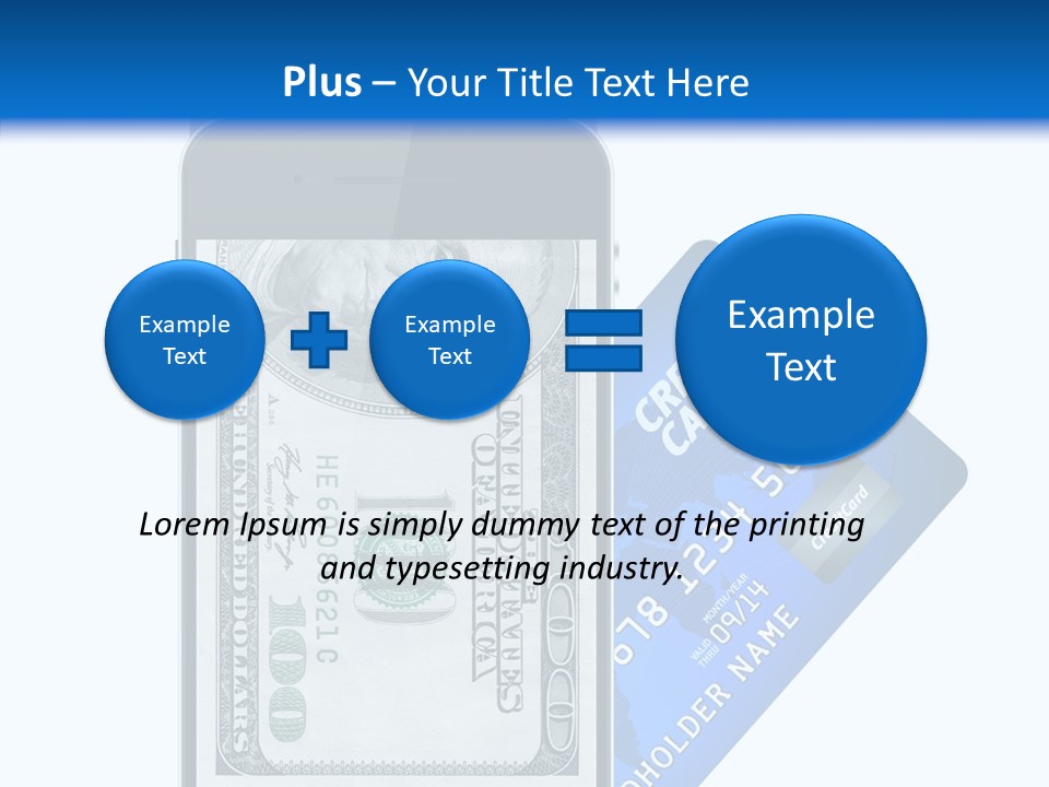 Front View Abstract Dollar PowerPoint Template