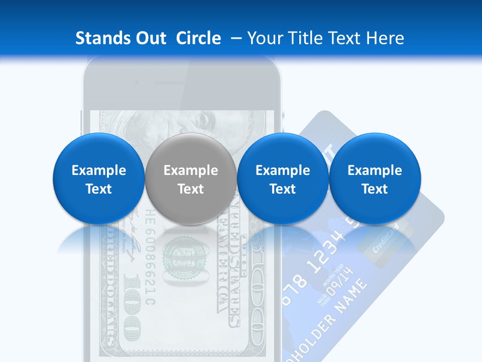 Front View Abstract Dollar PowerPoint Template