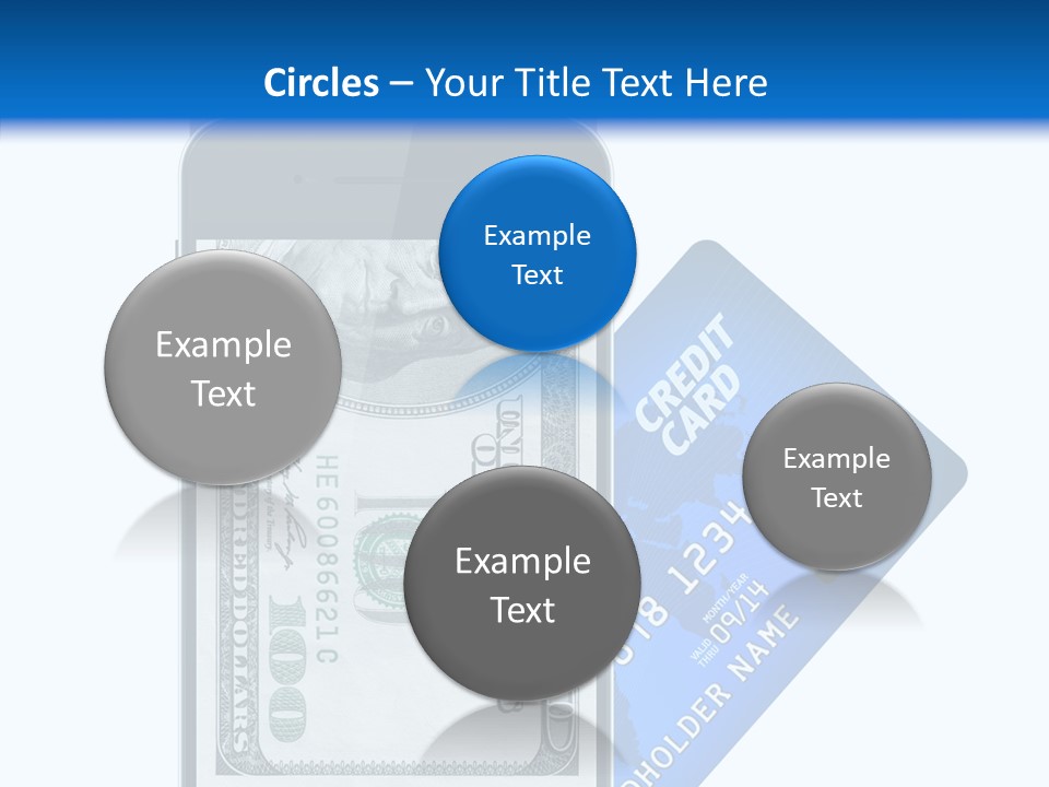 Front View Abstract Dollar PowerPoint Template