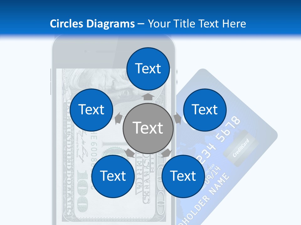 Front View Abstract Dollar PowerPoint Template