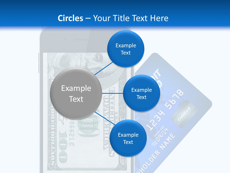 Front View Abstract Dollar PowerPoint Template