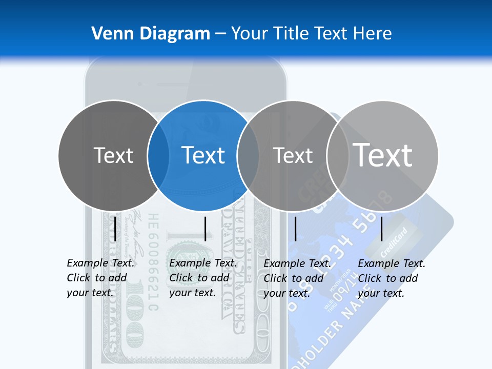 Front View Abstract Dollar PowerPoint Template