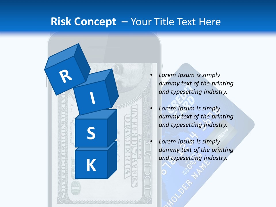 Front View Abstract Dollar PowerPoint Template