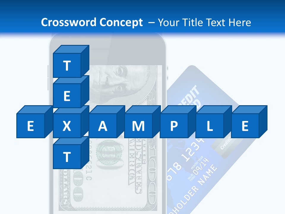 Front View Abstract Dollar PowerPoint Template