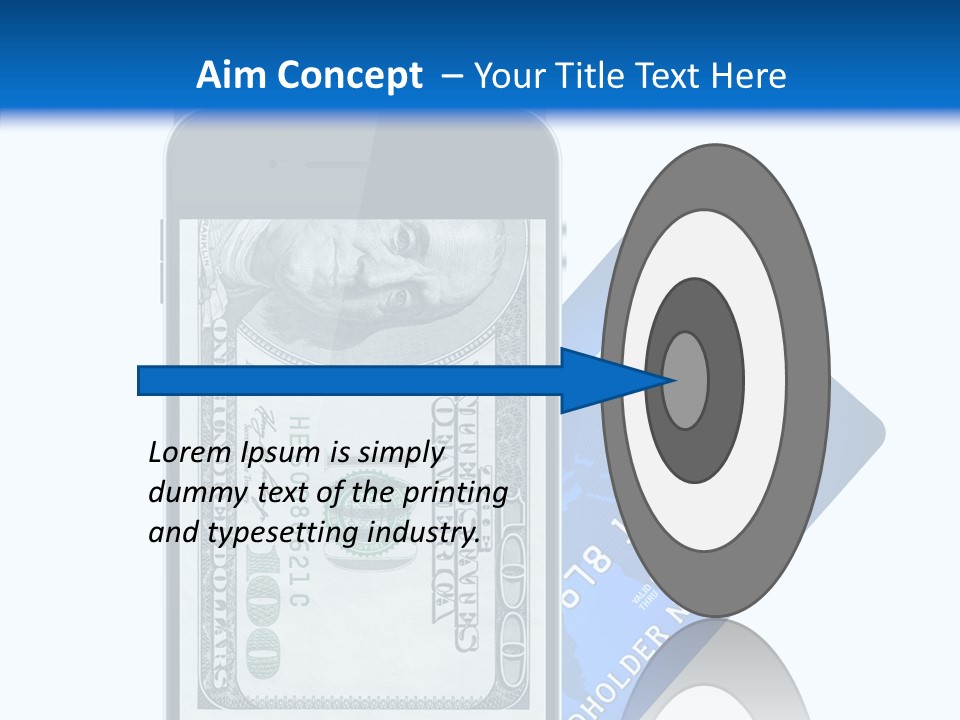Front View Abstract Dollar PowerPoint Template