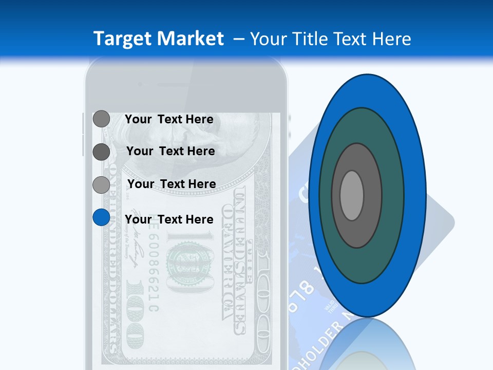 Front View Abstract Dollar PowerPoint Template