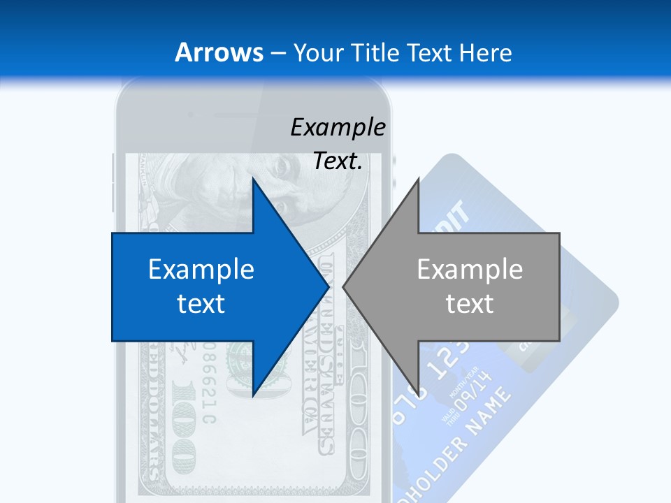 Front View Abstract Dollar PowerPoint Template