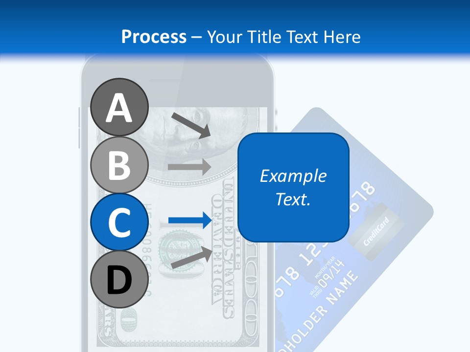 Front View Abstract Dollar PowerPoint Template