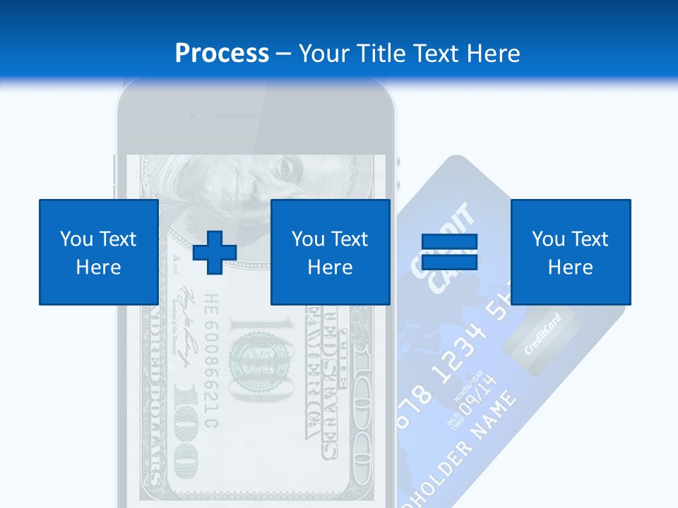 Front View Abstract Dollar PowerPoint Template