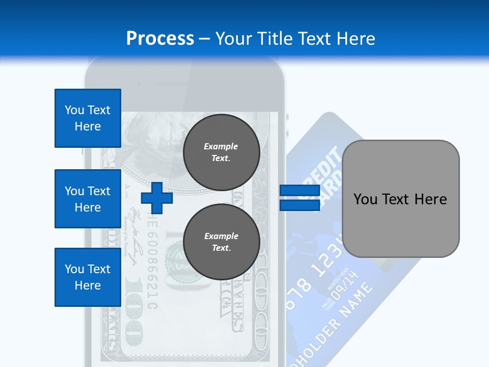 Front View Abstract Dollar PowerPoint Template