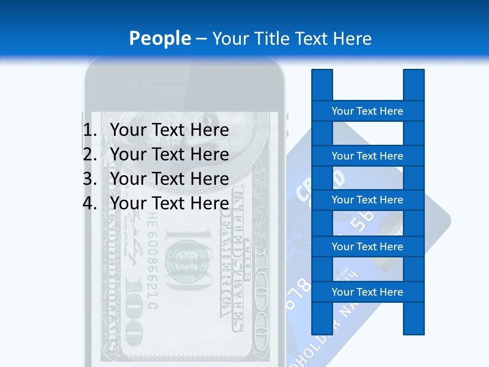 Front View Abstract Dollar PowerPoint Template