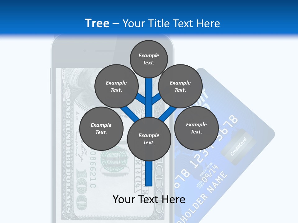 Front View Abstract Dollar PowerPoint Template